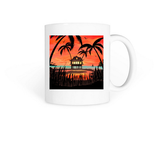 Paradise, a White Coffee Mug