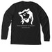 The Harvest is Ready, a Solid Black Blend Premium Long Sleeve Tee (back-view)