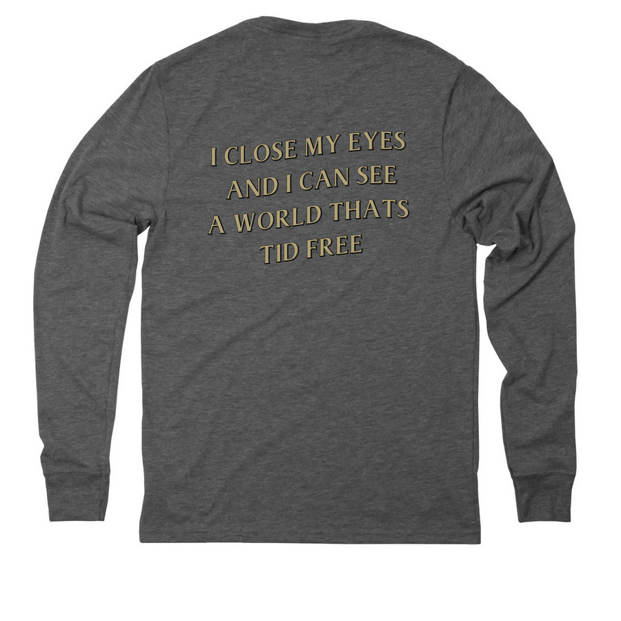 The Greatest Maxwells Team, a Aluminum Grey Allmade Eco Triblend Long Sleeve Tee (back-view)