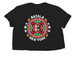 Batal?&nbsp;New York Classic Full Color Logo Wear, a Black Women?s Flowy Cropped Tee