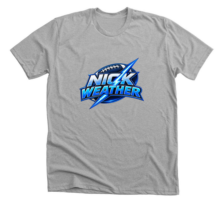 nick weather football, a Athletic Heather Premium Unisex Tee
