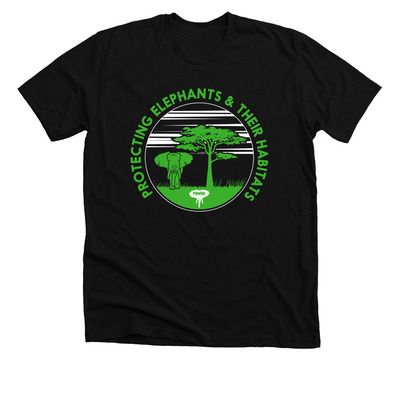 MARA - PROTECTING ELEPHANTS & THEIR HABITATS, a Solid Black Blend Premium Unisex Tee