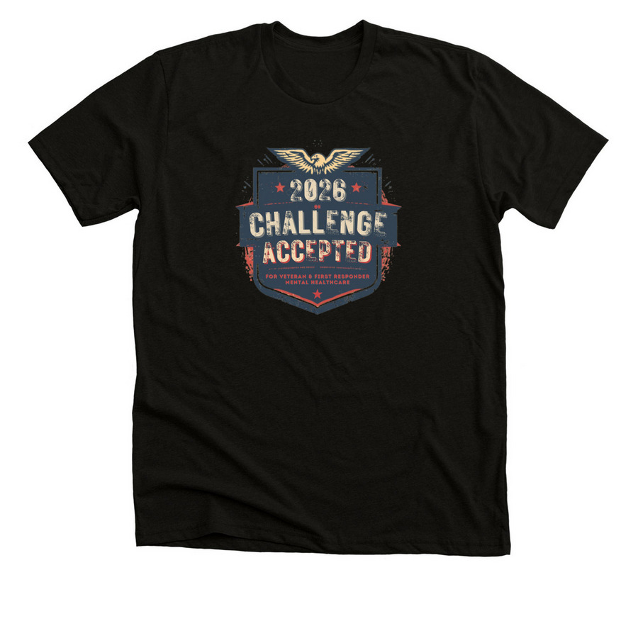 Challenge Accepted 2026, a Solid Black Blend Premium Unisex Tee