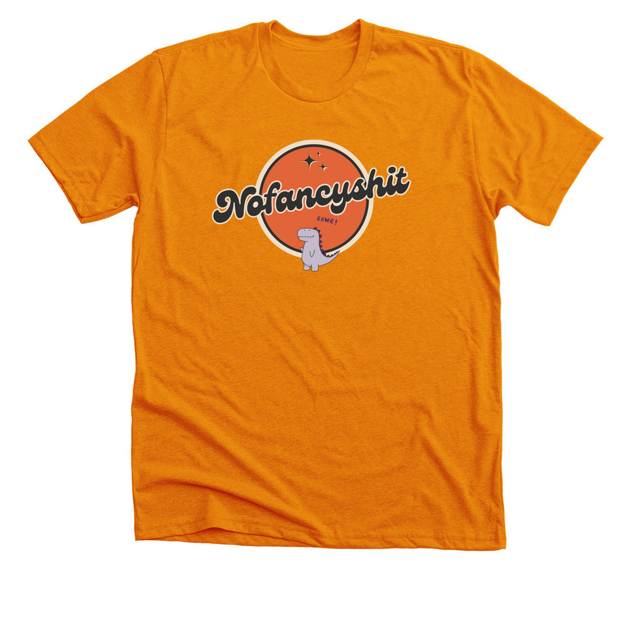 Retro Rawr, a Heather Orange Premium Unisex Tee