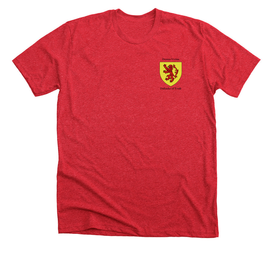 Veritas House Shirt, a Heather Red Premium Unisex Tee