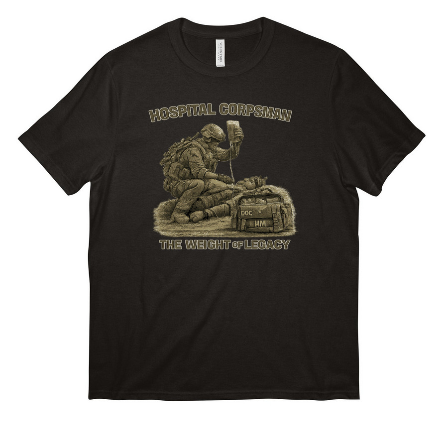 The weight of Legacy shirts, a Deep Black All-American Unisex Tee