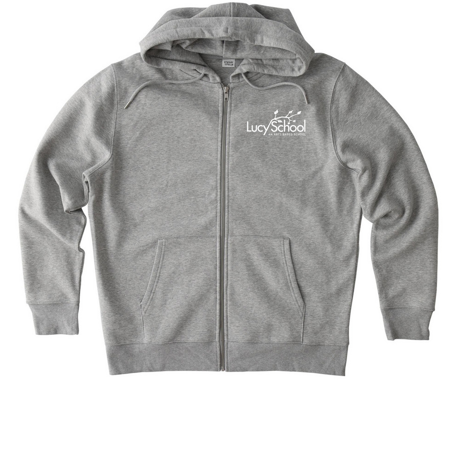 Adult Quarter Zip and Full Zip, a Heather Grey Stanley/Stella Unisex Cultivator 2.0 Zip Up Pullover Hoodie