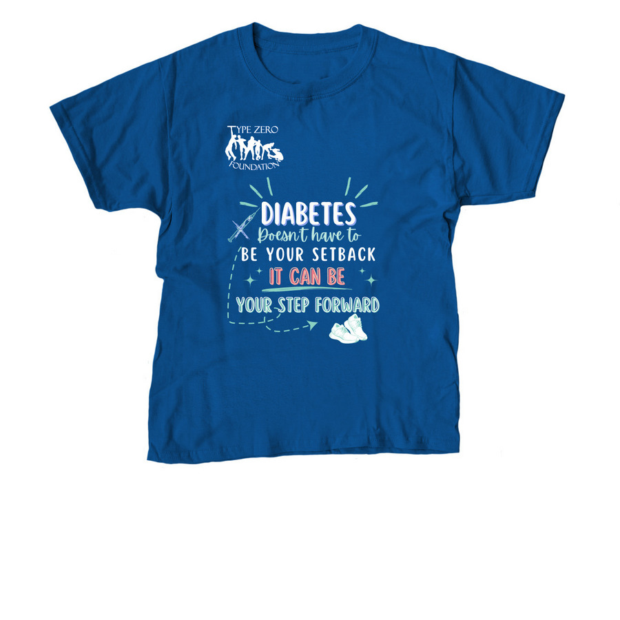 Walk for a Cure for Diabetes, a Royal Blue Youth Unisex Tee