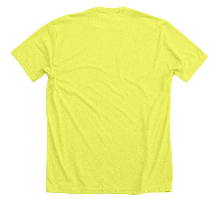 NH Turtle Brigade, a Neon Yellow Premium Unisex Tee (back-view)