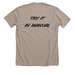 Try it in manual, a Heather Stone Premium Unisex Tee (back-view)