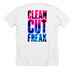 Summer Vibes, a Solid White Blend Premium Unisex Tee (back-view)