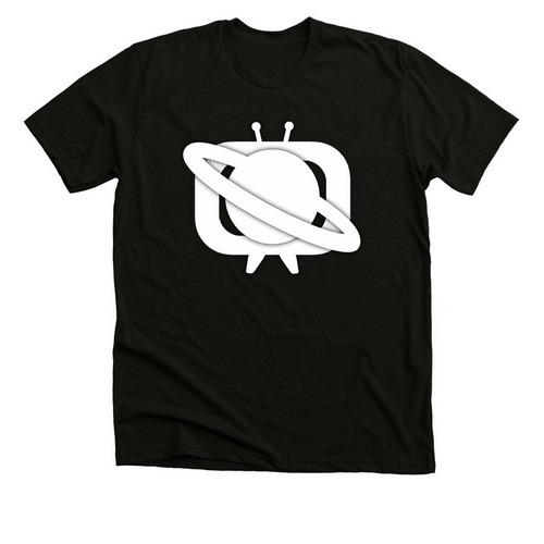 Planet TV, a Solid Black Blend Premium Unisex Tee