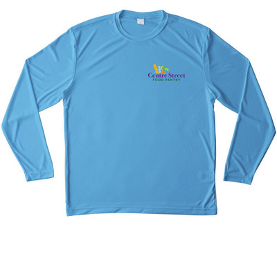 Centre Street Athletic Wear, a Carolina Blue Unisex Performance Long Sleeve Tee