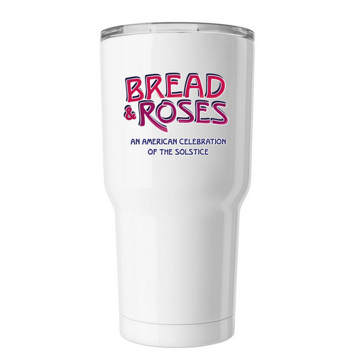Bread & Roses Tumbler, a White Insulated Tumbler