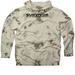 "Survivor of the TTI" (BLACK), a Olive Tie Dyed Pullover Hoodie (back-view)