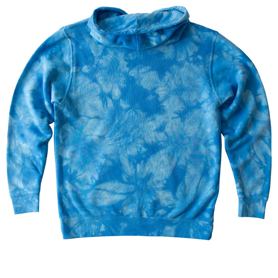 Maplewood is 75 ? Youth Tee, a Aqua Blue Youth Tie Dye Pullover Hoodie (back-view)