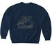 Hail, Star of the Sea (Nocturne), a Navy Softstyle Crewneck Sweatshirt (back-view)
