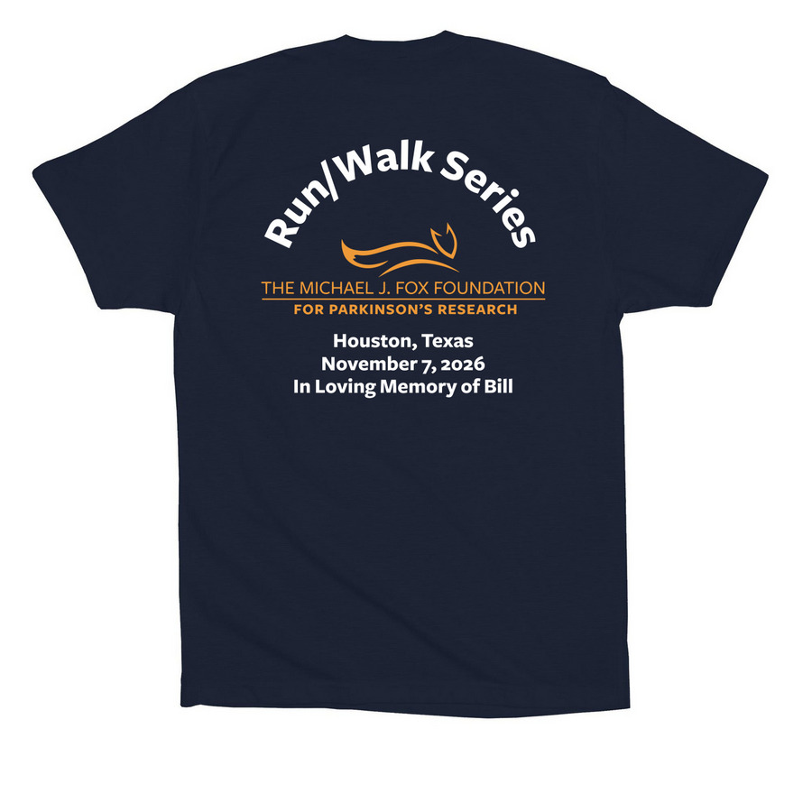 Team Bill, a Navy Premium Cotton Tee (back-view)