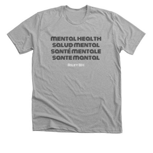 Mental Health multilingual, a Athletic Heather Premium Unisex Tee
