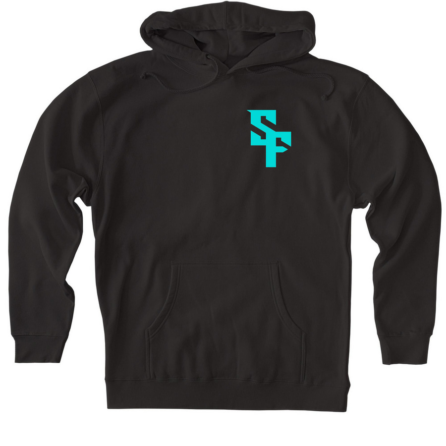 Pirates Front & Back Sweater Collection, a Black Heavyweight Pullover Hoodie