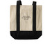 The Academy Shopping Tote, a Natural/Black Two-Tone Grocery Tote Bag