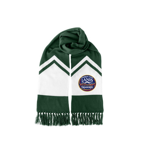 Alex4SJC Scarves!, a Forest Green/ White Two-Tone Gameday Scarf