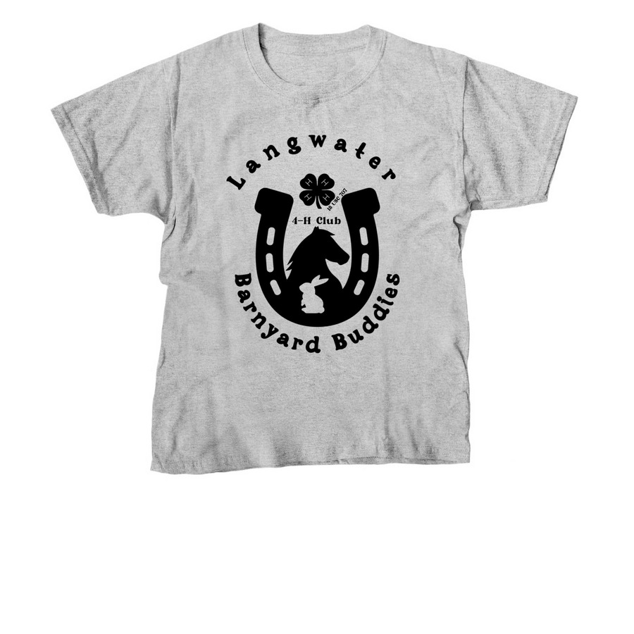Langwater Barnyard Buddies 4H, a Sport Grey Youth Unisex Tee