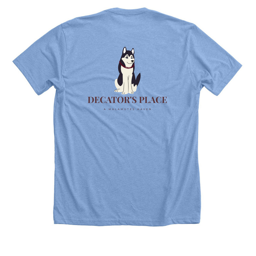 Vet Bills, a Heather Carolina Blue Premium Unisex Tee (back-view)