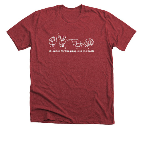 SIGN it Louder, a Heather Canvas Red Premium Unisex Tee