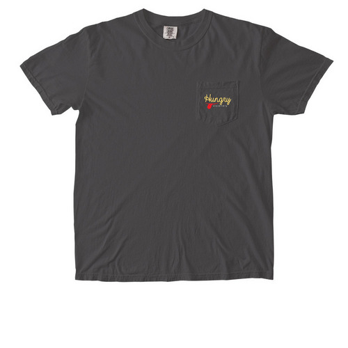 Hungry Visionary Pocket Tee, a Pepper Comfort Colors Pocket Tee