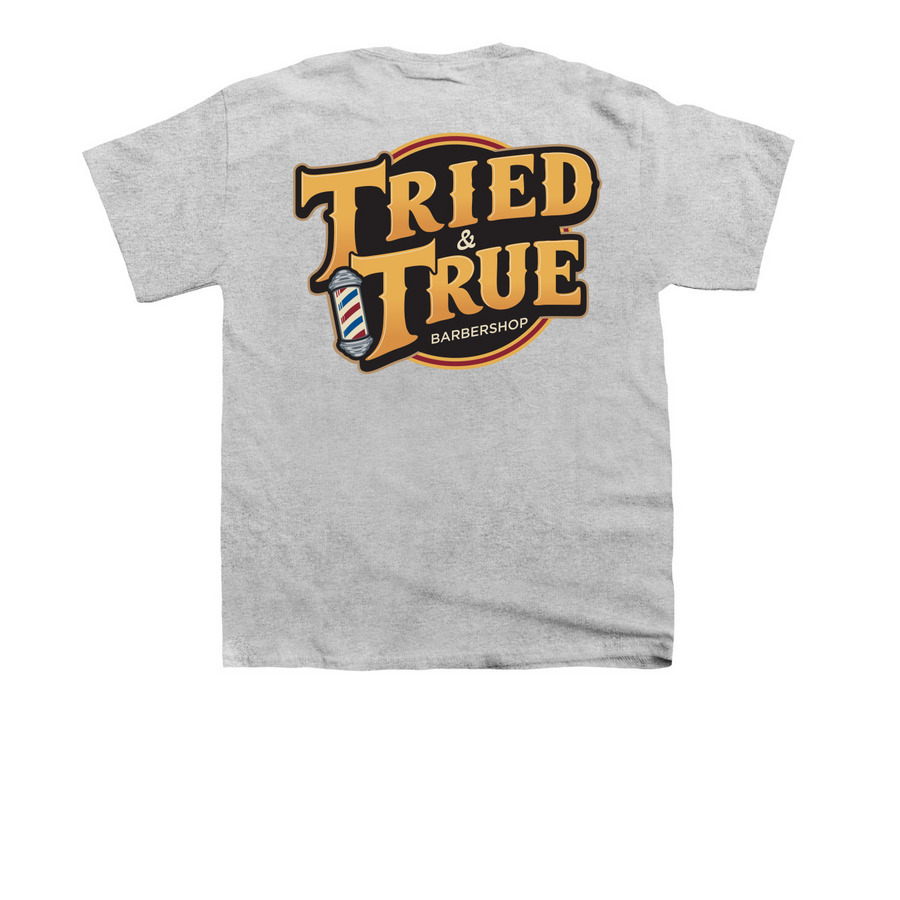 Tried and True&nbsp;, a Sport Grey Youth Unisex Tee (back-view)
