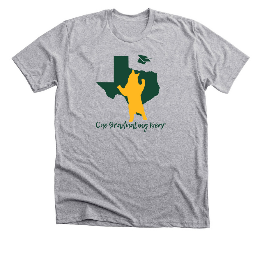 One Graduating Bear, a Athletic Heather Premium Unisex Tee