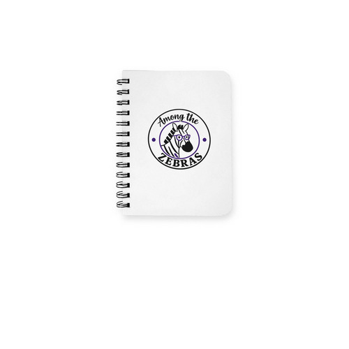 Among the Zebras - notebook, a White Spiral Notebook
