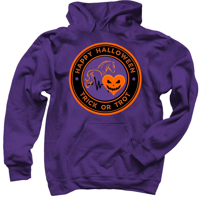 Happy Halloween Trick Or Trot 2026, a Purple Pullover Hoodie