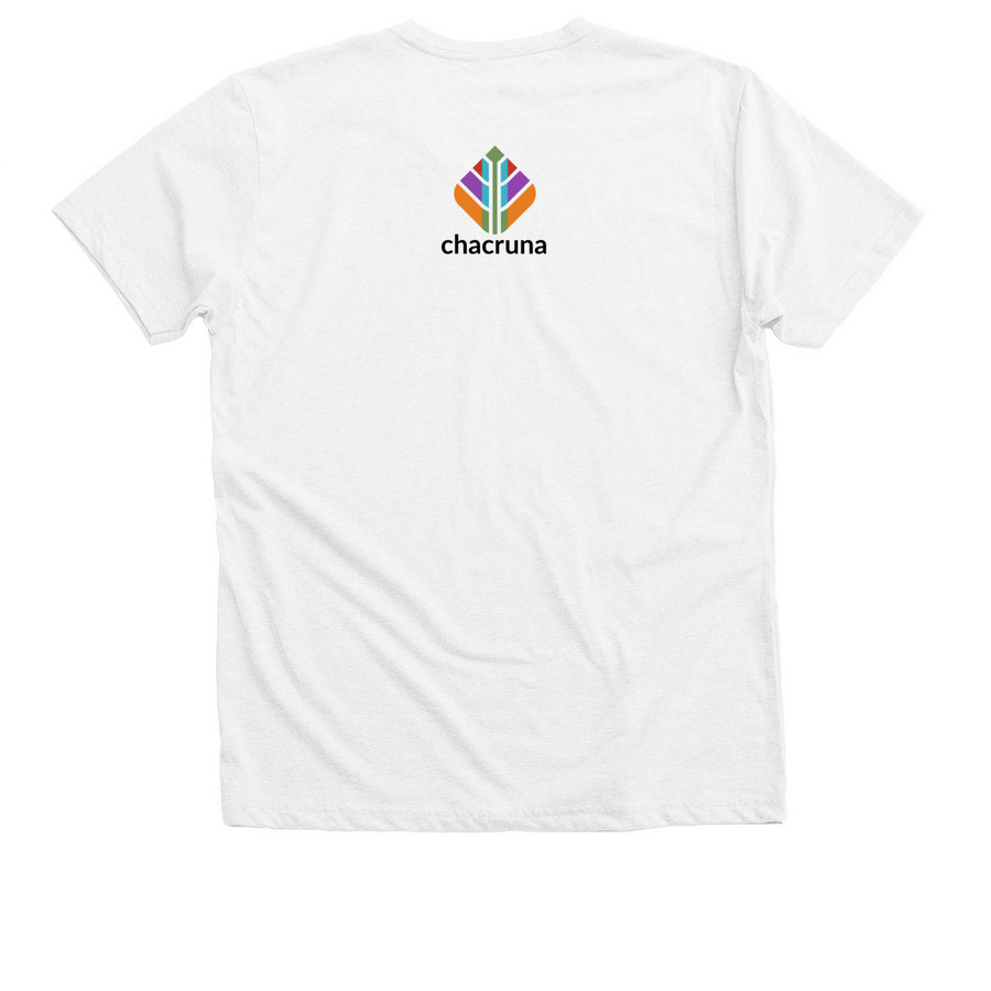 Make your own rabbit whole, a Solid White Blend Premium V-Neck Tee (back-view)