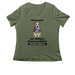 Meet Clifford! (light tees), a Military Green Women's Relaxed V-Neck Tee