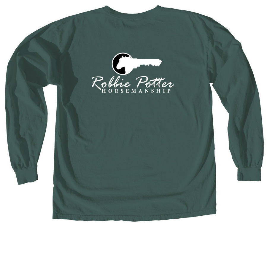 RPH Fall Layers Collection | Front/Back Logos, a Blue Spruce Comfort Colors Long Sleeve Tee (back-view)
