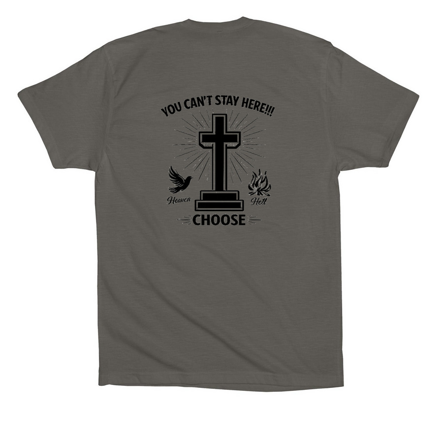 Lighthouse Mission Church&nbsp;, a Asphalt Premium Cotton Tee (back-view)