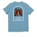 7 Lach, a Arctic Blue Allmade Organic Cotton Unisex Tee (back-view)
