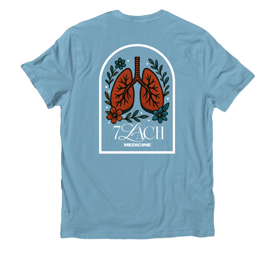 7 Lach, a Arctic Blue Allmade Organic Cotton Unisex Tee (back-view)