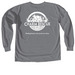Rescue all the DOGs, a Granite Comfort Colors Long Sleeve Tee (back-view)