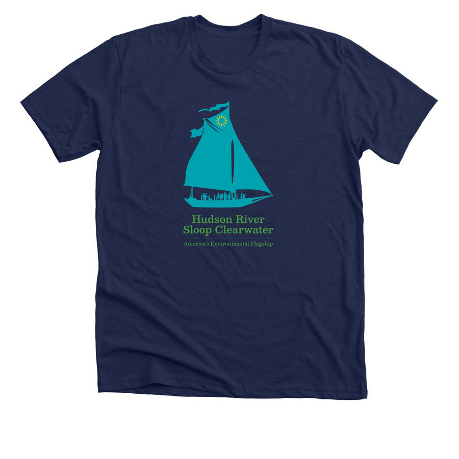 Clearwater Color Logo T-Shirt, a Solid Navy Blend Premium Unisex Tee