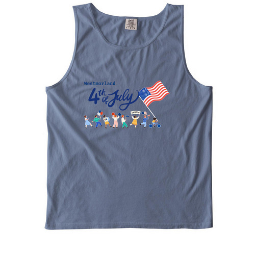 WNA 4th of July, a Blue Jean Comfort Colors Tank Top