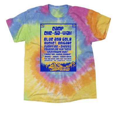 Camp CNW Blue/Gold Festival Poster Shirt, a Eternity Classic Tie Dye Tee