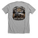 Premium Christian iron sharpens iron design, a Athletic Heather Premium Unisex Tee (back-view)