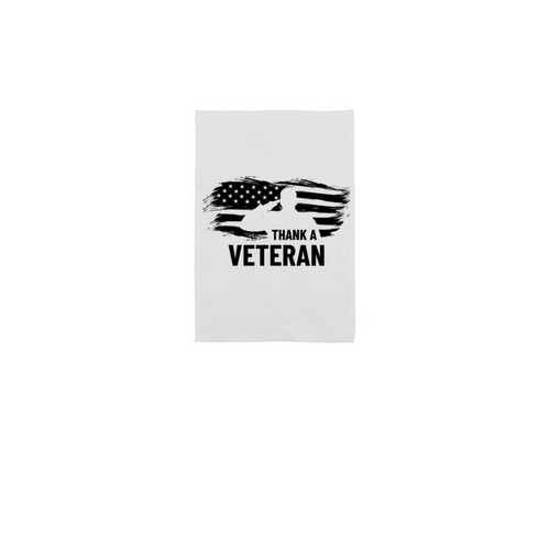Thank A Veteran - Yard Flag, a White 12" x 18" Yard Flag