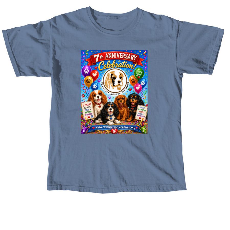 CRM 7TH Anniversary&nbsp;, a Blue Jean Comfort Colors Unisex Tee