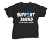 T1D Support Squad, a Black Youth Unisex Tee