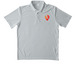 Institute Red Pinpoint Polo, a Silver Unisex Performance Polo