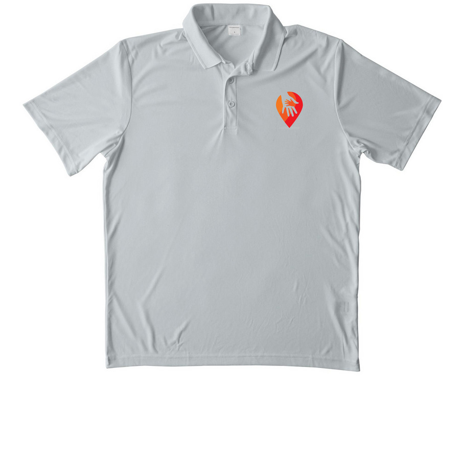 Institute Red Pinpoint Polo, a Silver Unisex Performance Polo